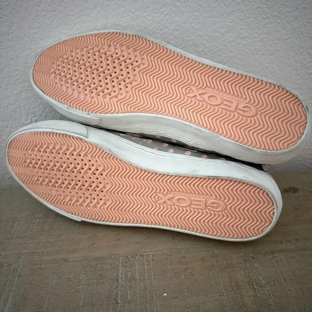 GEOX Women's shoes  8 (EU 38)sneakers gray leather pink suede‎